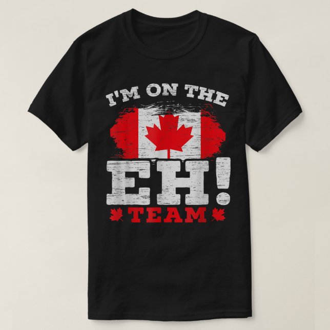 Camiseta Im En El Equipo De EH Canadá Day Maple Leaf (Diseño del anverso)