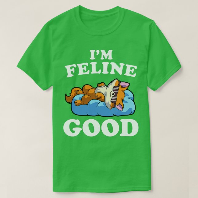 Camiseta Im Feline Good Funny Cat Lover Pun Meme Kitten (Diseño del anverso)
