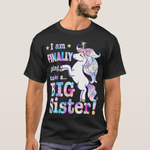 Camiseta Im Finally Going To Be A Big Sister Cute Unicorn P