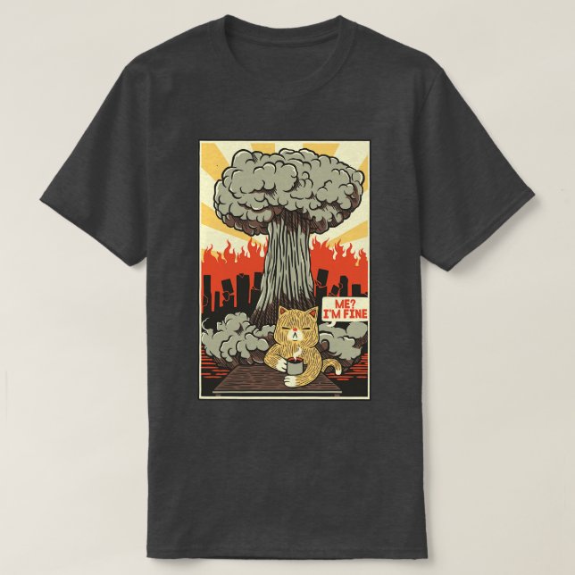 Camiseta Im Fine Cat (Diseño del anverso)