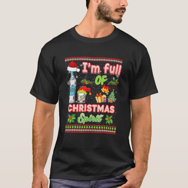 Camiseta I'm Full Of Holiday Spirit Vodka  Drinking (Anverso)