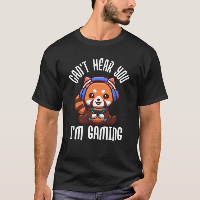 Camiseta Im Gaming Cute Panda Rojo (Anverso)