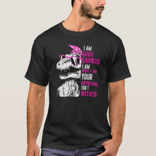 Camiseta Im Gigi Saurus Dinosaur Gigisaurus Mujeres Rosa