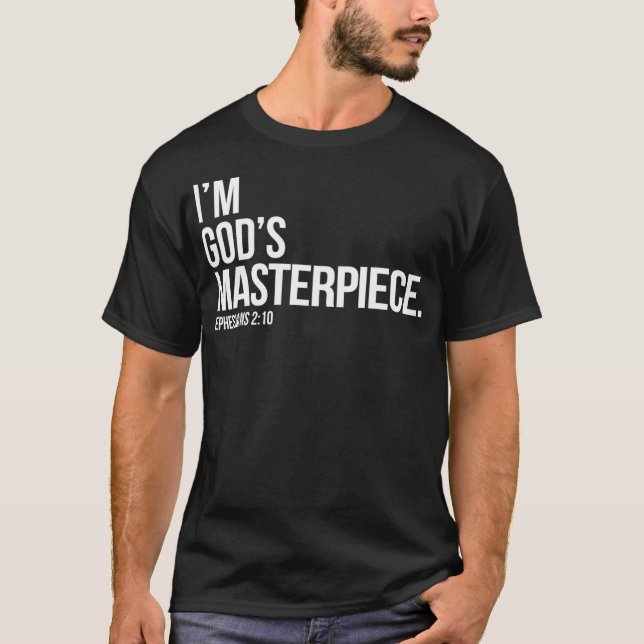 Camiseta Im Gods Masterpiece Bible Scripture Christian  (Anverso)