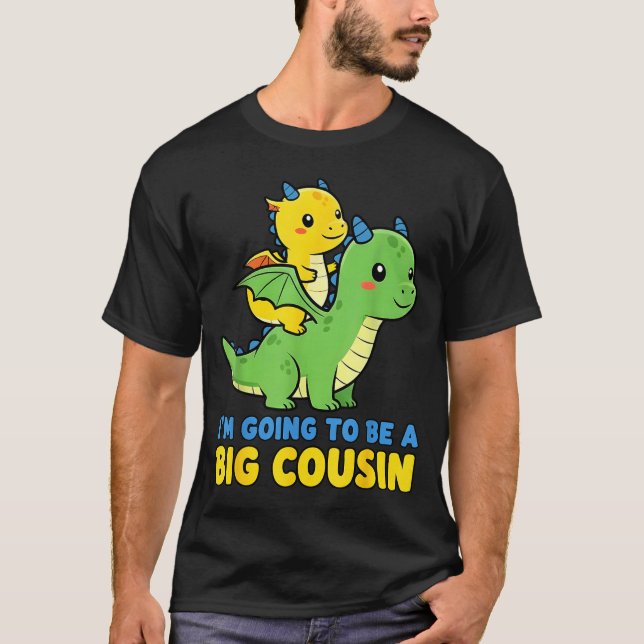 Camiseta I'm Going To Be A Big Cousin Baby Reveal 2026 Drag (Anverso)