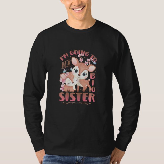 Camiseta Im Going To Be A Big Sister 2023 Announce Pregnanc (Anverso)