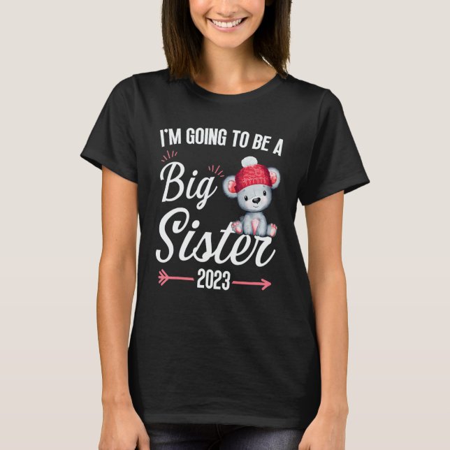 Camiseta I'm going to be a big sister announcement pregnanc (Anverso)