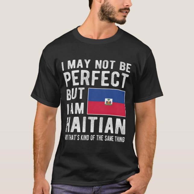 Camiseta I'M Haitian Flag Haiti Heritage Haitian Roots (Anverso)