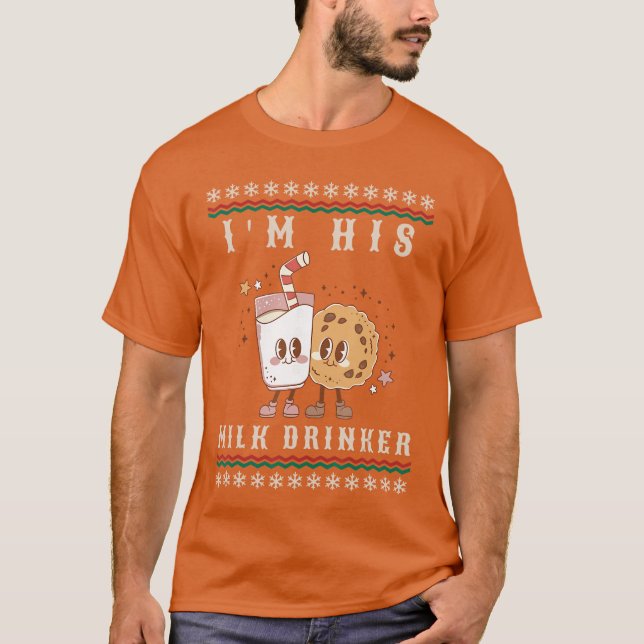 Camiseta Im Her Cookie Eater Im His Milk Drinker Couples Ch (Anverso)