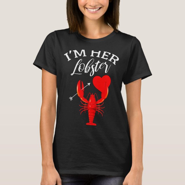 Camiseta Im Her Lobster Heart Couple Matching Gift Valentin (Anverso)