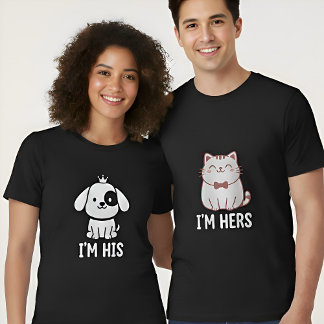 Camiseta I'm Hers Matching Couples Cat