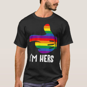 Camiseta Im Hers Rainbow Lesbian Couple Funny LGBT Pride Ma