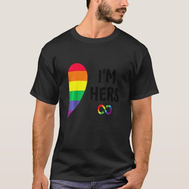 Camiseta Im Hers Shes Mine Coincide Con La Pareja De Lesbia (Anverso)