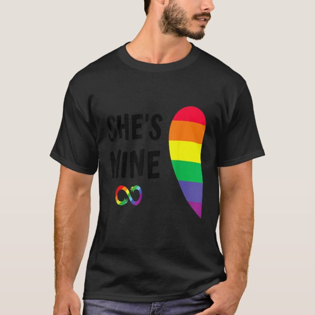 Camiseta Im Hers Shes Mine Coincide Con La Pareja De Lesbia (Anverso)