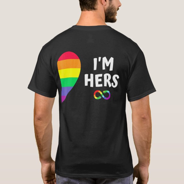Camiseta Im Hers Shes Mine Coincide Con La Pareja De Lesbia (Reverso)