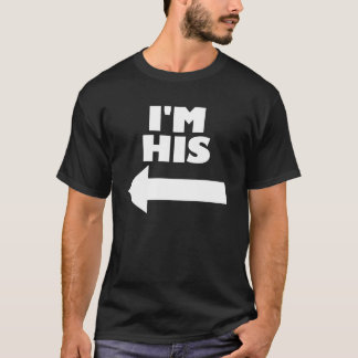 Camiseta I'm His Finger Pointing Left Matching Couple