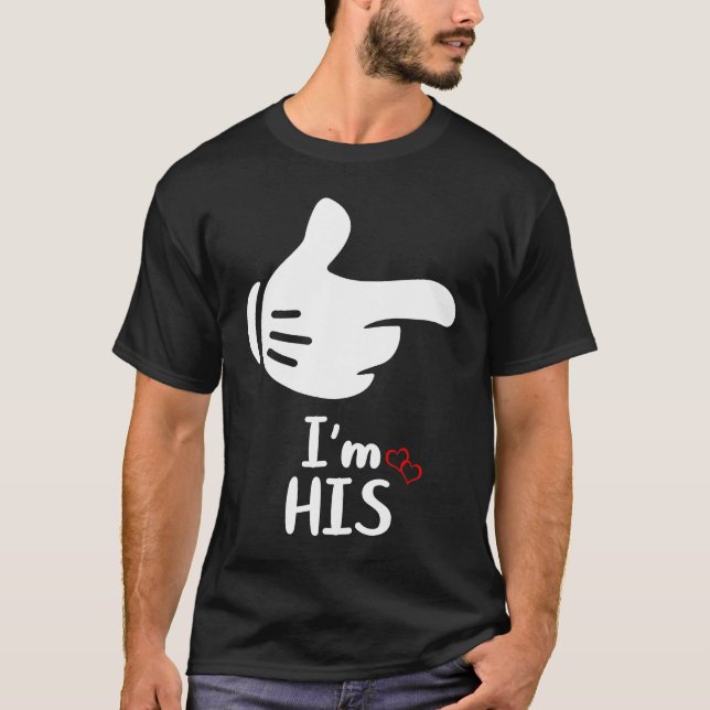 Camiseta I'm His He's Mine Pair Couple  LGBTQ (Anverso)