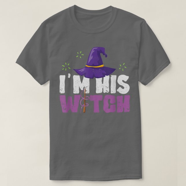 Camiseta Im His Witch Matching Halloween Couples Funny Part (Diseño del anverso)