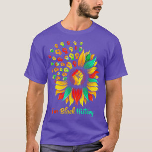 Camiseta Im Historia Negra Puño De Girasol Africano Estadou