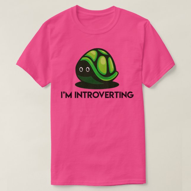 Camiseta Im Introvertiendo Tortuga Antisocial (Diseño del anverso)
