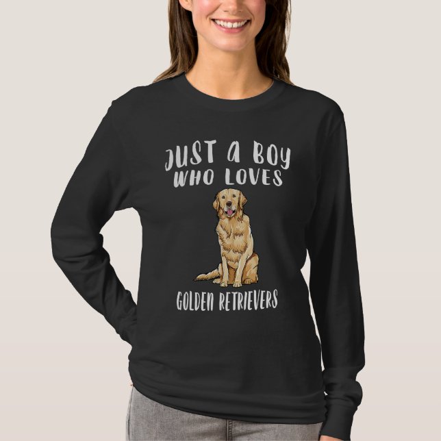 Camiseta Im Just A Boy Who Loves Retrievers Dog (Anverso)