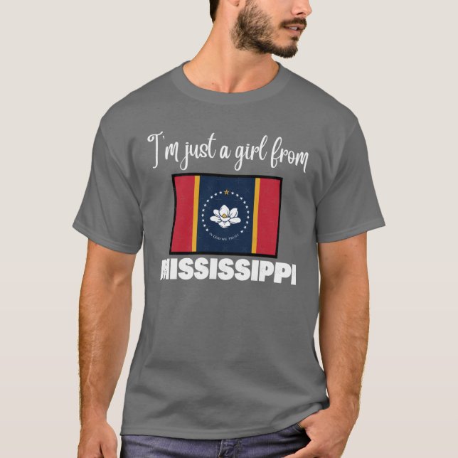 Camiseta Im just a girl from Mississippi State pride design (Anverso)