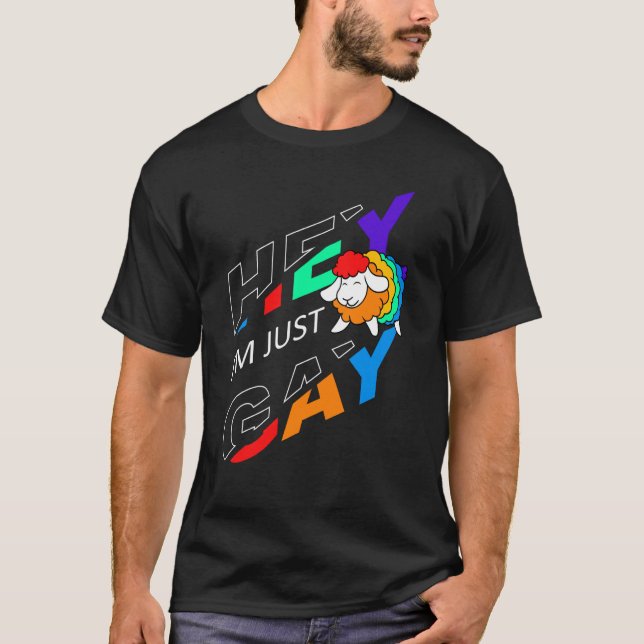Camiseta I'm Just Gay Rainbow Colored Sheep (Anverso)