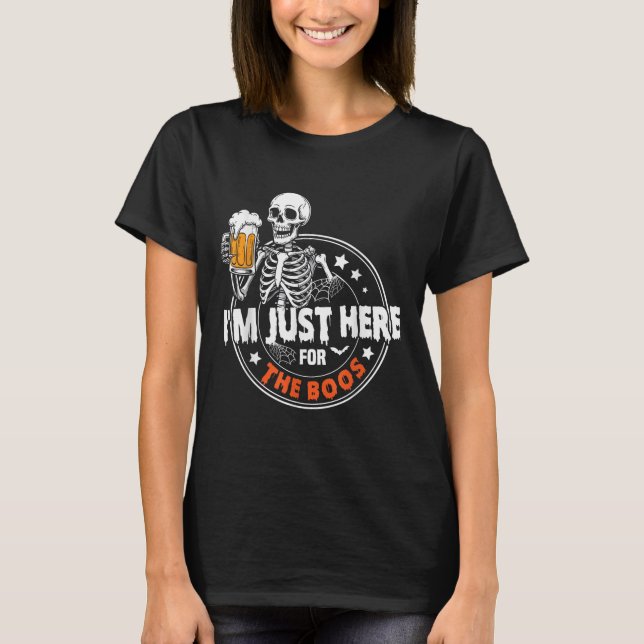 Camiseta I'm Just Here For The Boos Cute Ghost Halloween Co (Anverso)