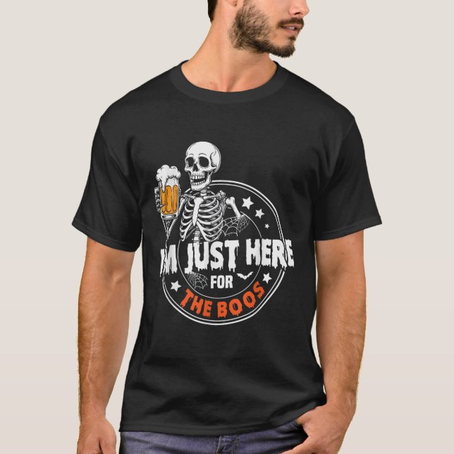 Camiseta I'm Just Here For The Boos Cute Ghost Halloween Co (Anverso)