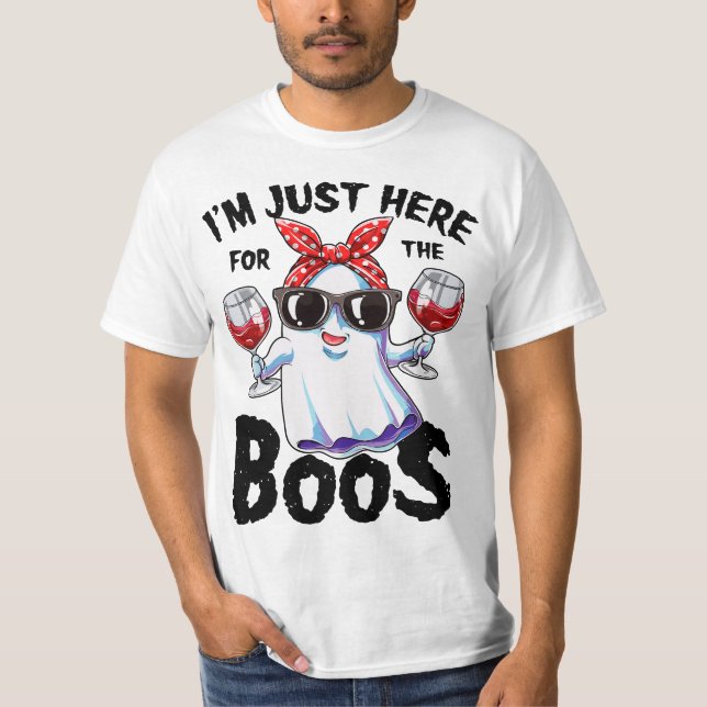 Camiseta I'm Just Here For The Boos Funny Halloween Ghost C (Anverso)