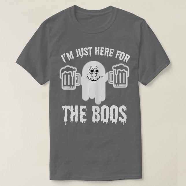 Camiseta Im Just Here For The Boos Funny Halloween Ghost Cu (Diseño del anverso)