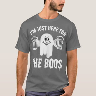 Camiseta Im Just Here For The Boos Funny Halloween Ghost Cu