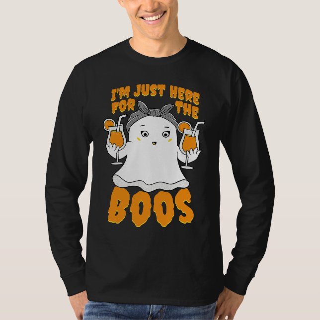Camiseta I'm Just Here For The Boos  Halloween Women Ghost  (Anverso)