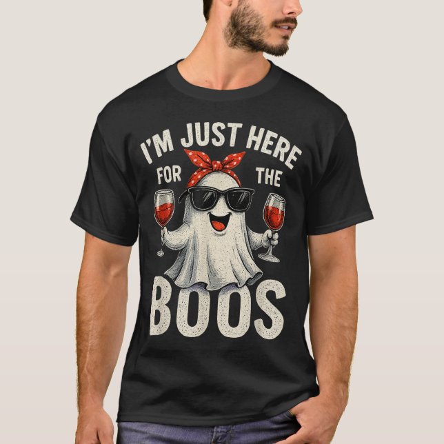 Camiseta I'm Just Here For The Boos Halloween Women Ghost C (Anverso)