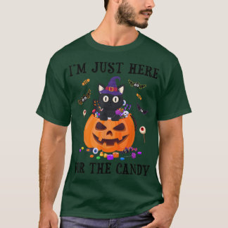 Camiseta Im Just Here For The Candy Funny Pumpkin 