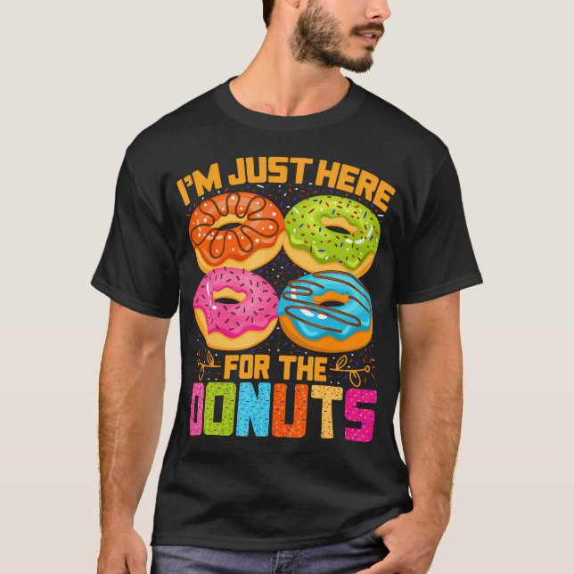 Camiseta Im Just Here For The Donuts Funny Halloween (Anverso)