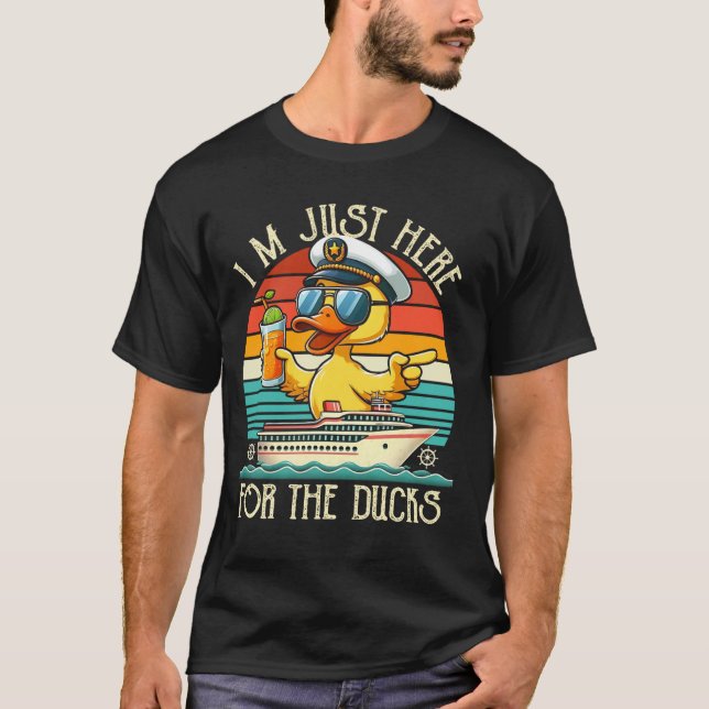 Camiseta I'm Just Here for the Ducks Funny Rubber Ducks Cru (Anverso)