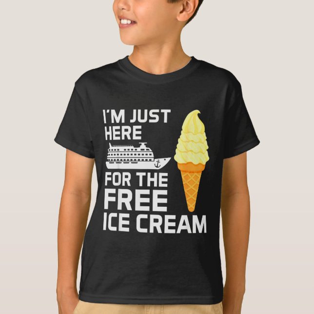 Camiseta I'm Just Here For The Ice Cream Funny Cruise 2025  (Anverso)