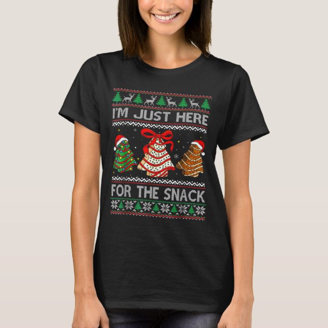 Camiseta I'm Just Here For The Snack Christmas Cakes Debbie (Anverso)