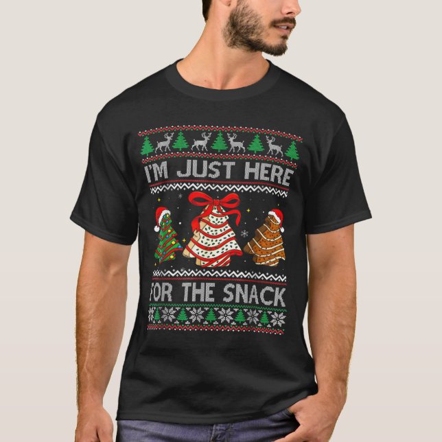 Camiseta I'm Just Here For The Snack Christmas Cakes Debbie (Anverso)