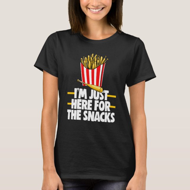 Camiseta I'm Just Here For The Snacks Men Baseball Bat & Fr (Anverso)