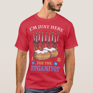 Camiseta I'm Just Here For The Sufganiyot Funny Hanukkah 