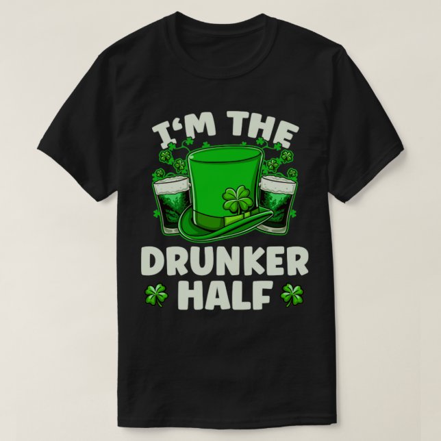 Camiseta Im La Bebida Secadora De Medio Bebida St Patricks  (Diseño del anverso)