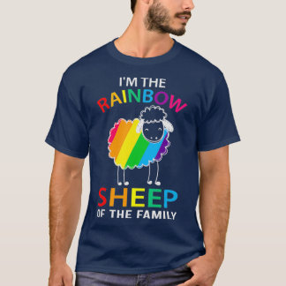 Camiseta Im La Oveja Arcoiris De La Oveja Familiar (2)