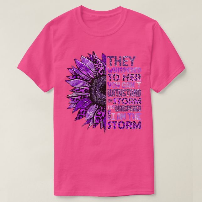 Camiseta Im La Tormenta La Sobredosis De Cinta Púrpura Del  (Diseño del anverso)