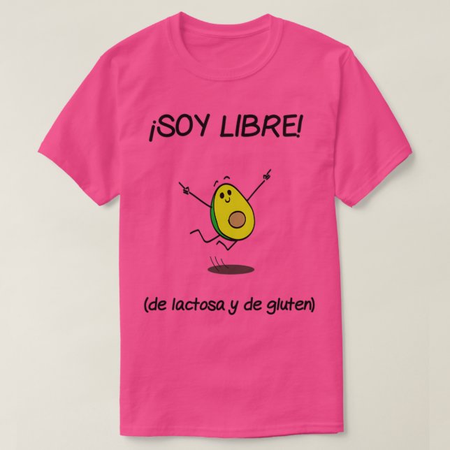 Camiseta Im libre de lactosa y gluten Versión española (Diseño del anverso)