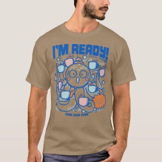 Camiseta Im Listo Café Pulpo Azul por Tobe Fonseca