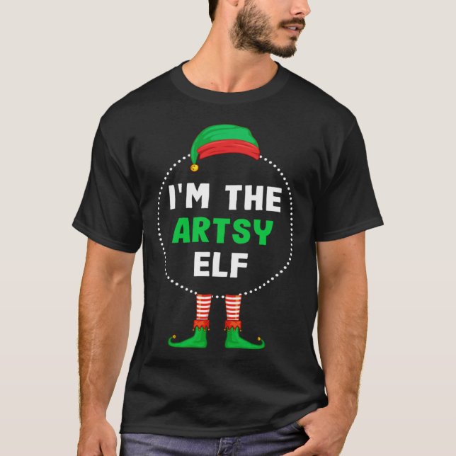 Camiseta Im Los Navidades Artsy Elf (Anverso)