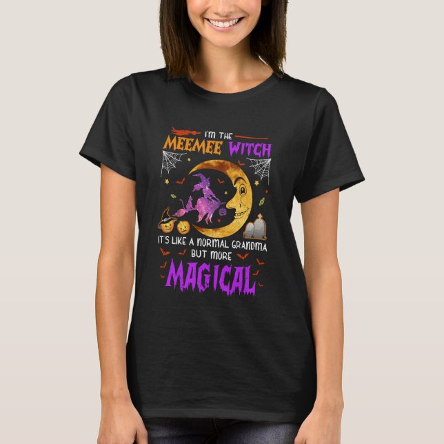 Camiseta I'm Meemee Witch Cute Grandma Magical Halloween (Anverso)
