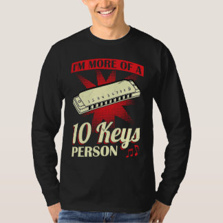 Camiseta I'm More Of A 10 Keys Person Harmonica Player